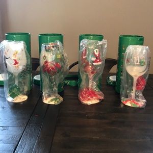 NIB Lolita Christmas Wine Glasses (Set of 4)